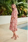 LUNA DRESS - red flora
